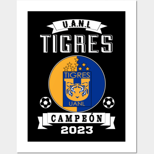 Playera de Tigres Campeon 2023 Futbol Mexicano Posters and Art